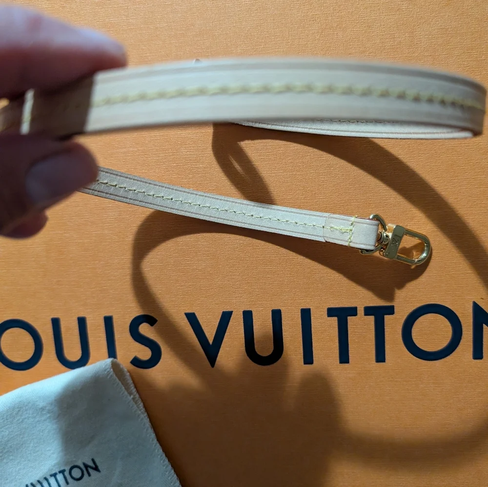 Louis Vuitton Tan Leather Strap with Gold Hardware